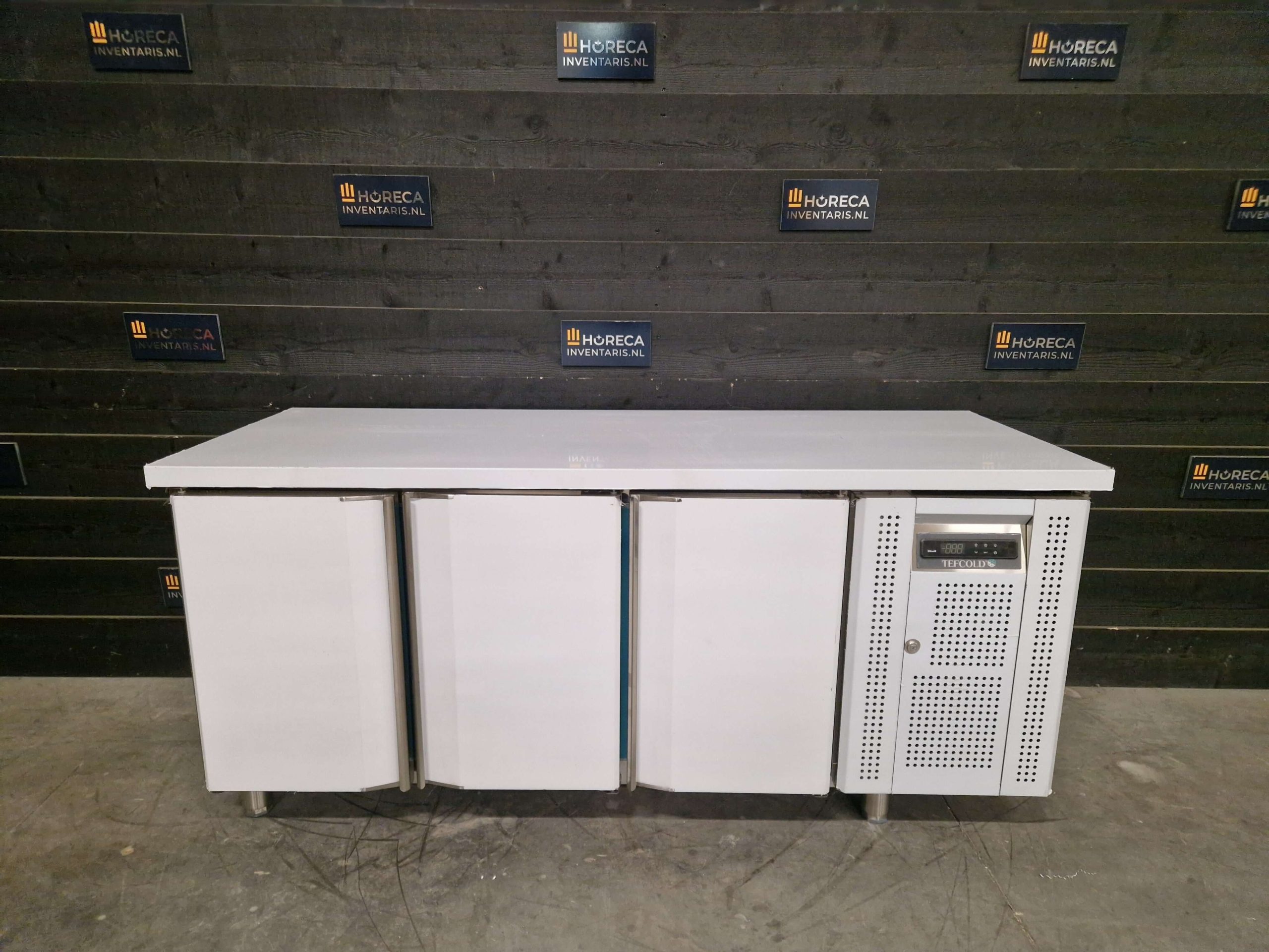tefcold koelwerkbank | saladette | 3 deurs | rvs | sa1365 s/s