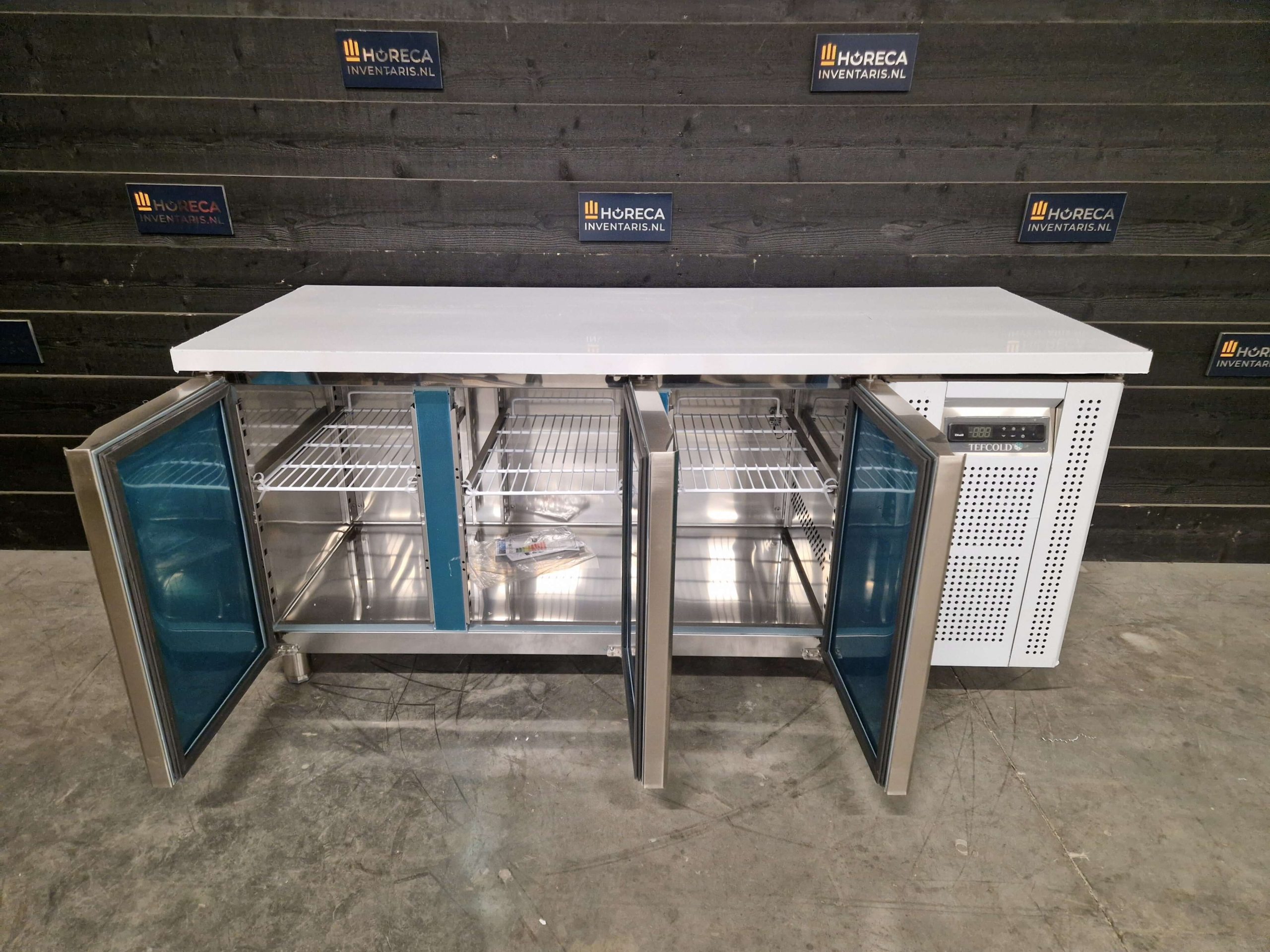 tefcold koelwerkbank | saladette | 3 deurs | rvs | sa1365 s/s