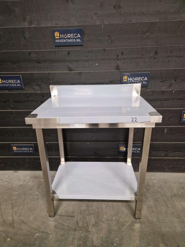 werktafel | opstaande rand | rvs | 80x70 cm