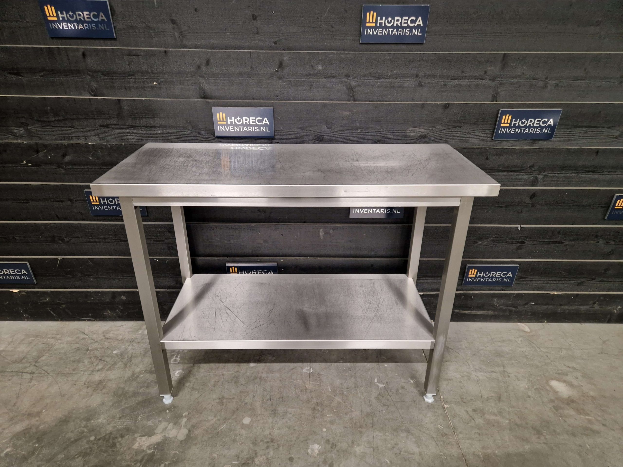 werktafel | prullenbak gat | rvs | 120cm