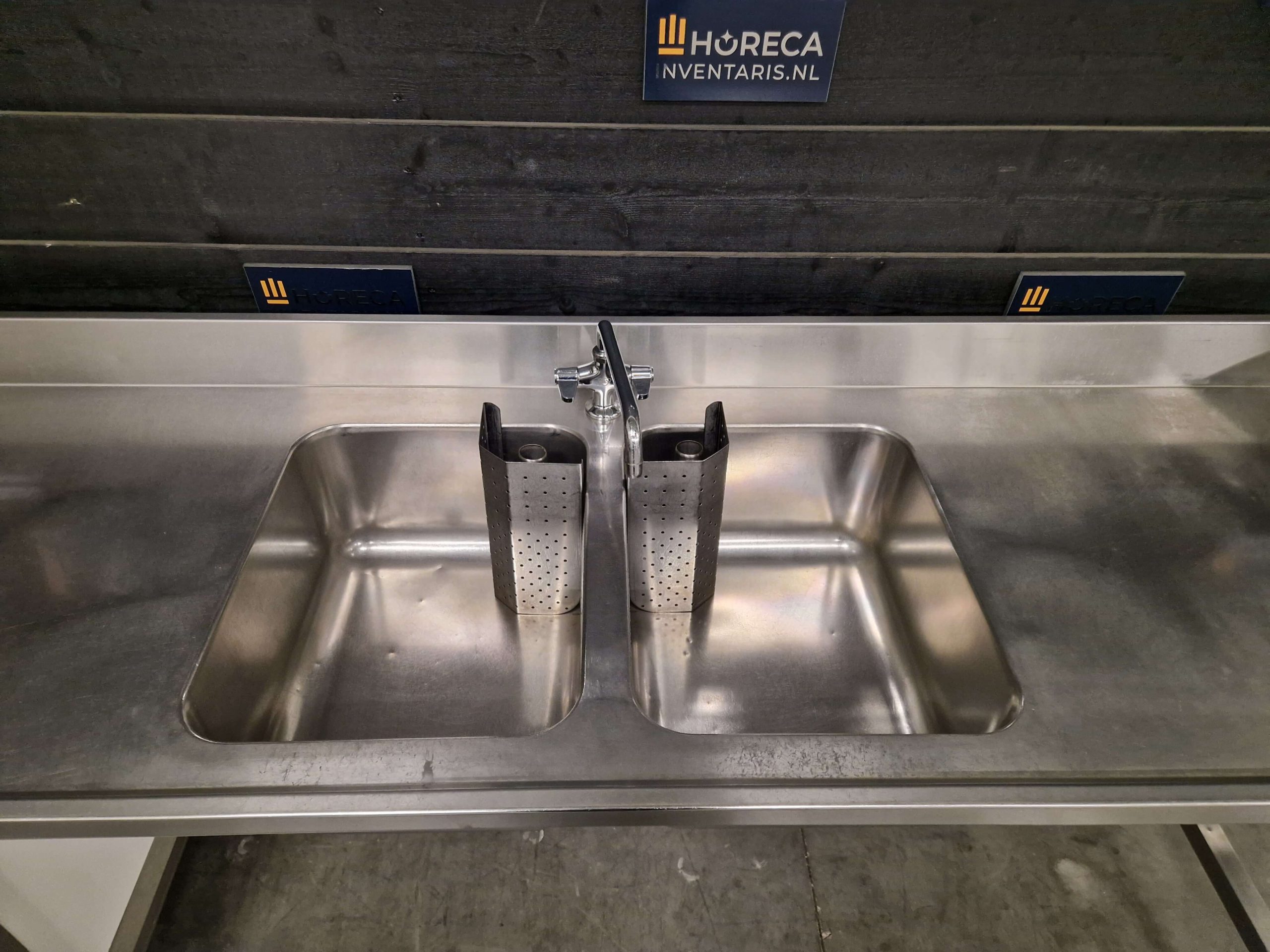 werktafel | prullenbak gat | rvs | 120cm