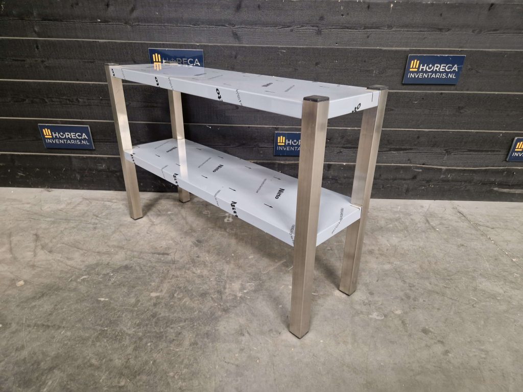 etagère | rvs dubbel | 2 niveaus | 100 cm | horeca