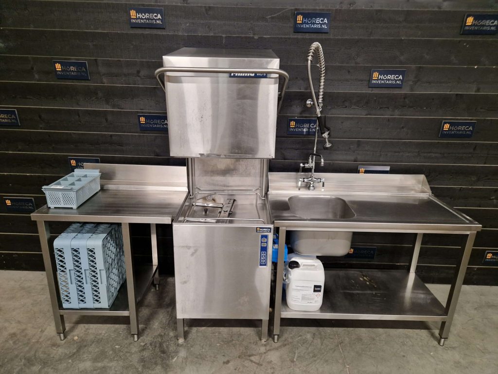 aan en afvoertafel | wastafel | 120cm | rvs | horeca